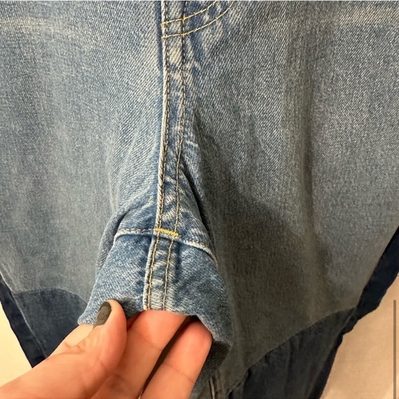 MadewellxISKO patch high rise denim flare woman 70’s inspired raw hem jean 32 - Picture 8 of 11